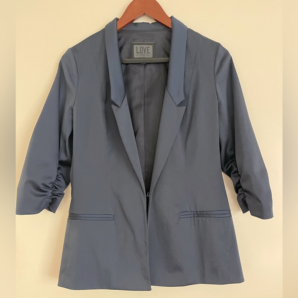 RICHARD CHAI LOVE Navy blue Satin Blazer - size 4